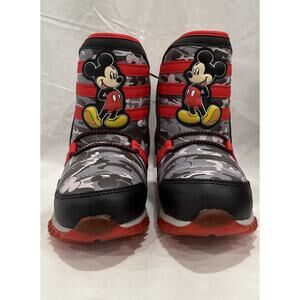 Disney Toddler Boys Mickey Mouse Light Up Snow Boots Size 12 NEW WITH TAGS!